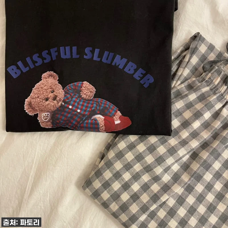 찐후기! 품절각 '달링 곰돌이 박스티 관련 이미지 1