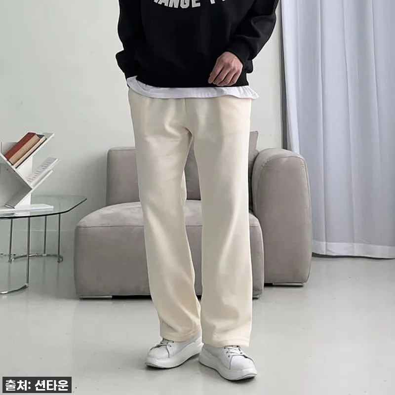 겨울 필수템 등극! 남자 와이드 기모 관련 이미지 3