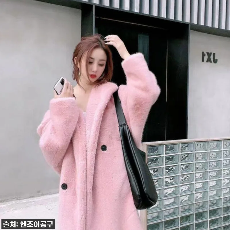 올겨울 인생템 등극! 💖 빅 카라 밍크 퍼 후드 자켓 코트, 연말 파티룩 고민 끝! 11 올겨울 인생템 등극! 💖 빅 카라 밍 관련 이미지 4