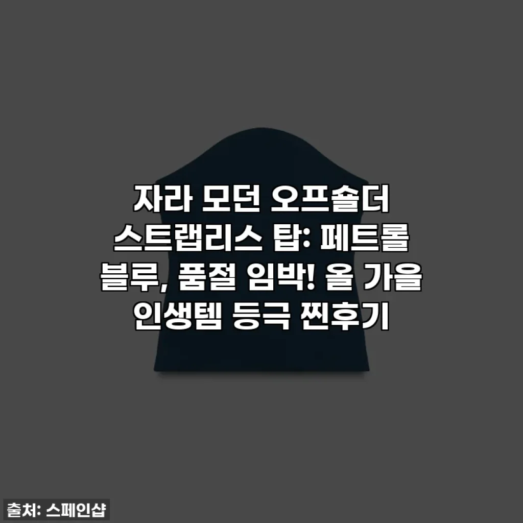 자라 모던 오프숄더 스트랩리스 탑: 페트롤 블루, 품절 임박! 올 가을 인생템 등극 찐후기