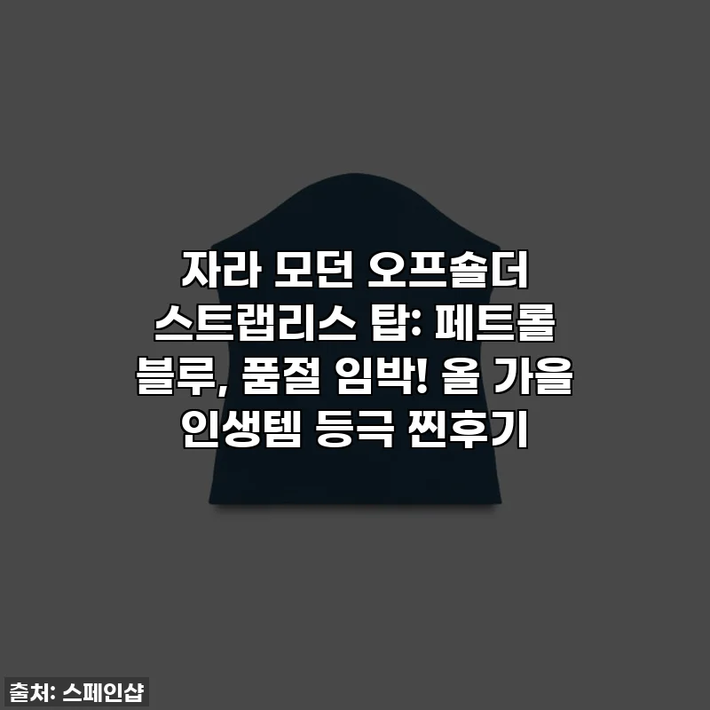자라 모던 오프숄더 스트랩리스 탑: 페트롤 블루, 품절 임박! 올 가을 인생템 등극 찐후기