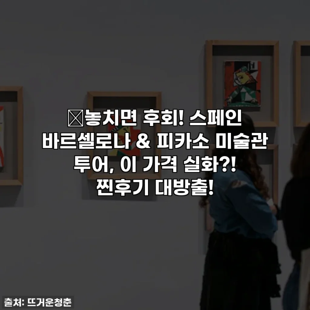 🎁놓치면 후회! 스페인 바르셀로나 & 피카소 미술관 투어, 이 가격 실화?! 찐후기 대방출!