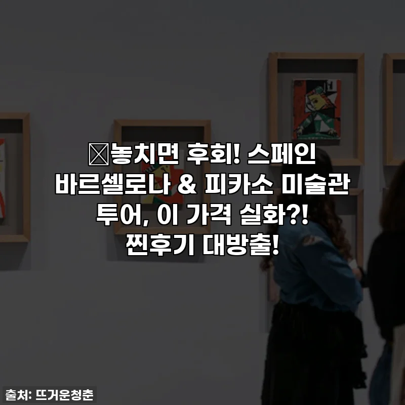 🎁놓치면 후회! 스페인 바르셀로나 & 피카소 미술관 투어, 이 가격 실화?! 찐후기 대방출!