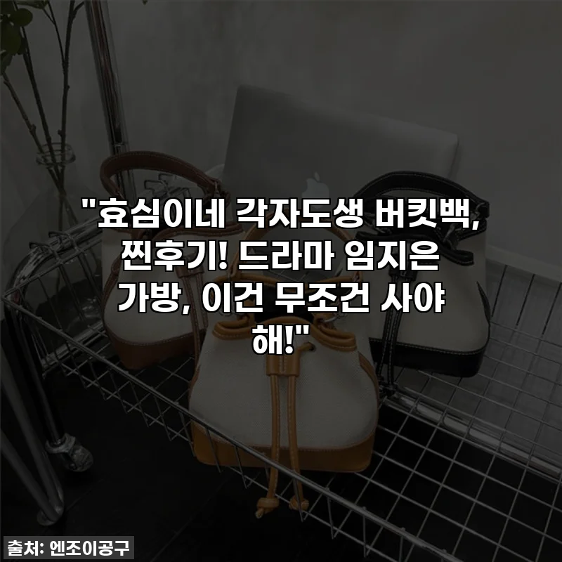 "효심이네 각자도생 버킷백, 찐후기! 드라마 임지은 가방, 이건 무조건 사야 해!"