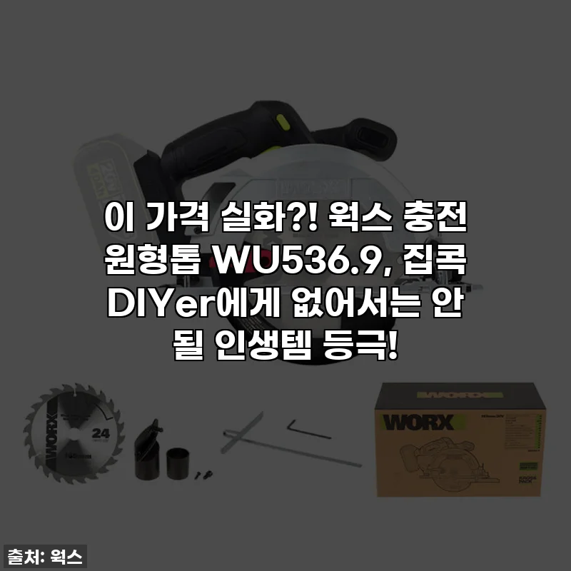 이 가격 실화?! 웍스 충전 원형톱 WU536.9, 집콕 DIYer에게 없어서는 안 될 인생템 등극!