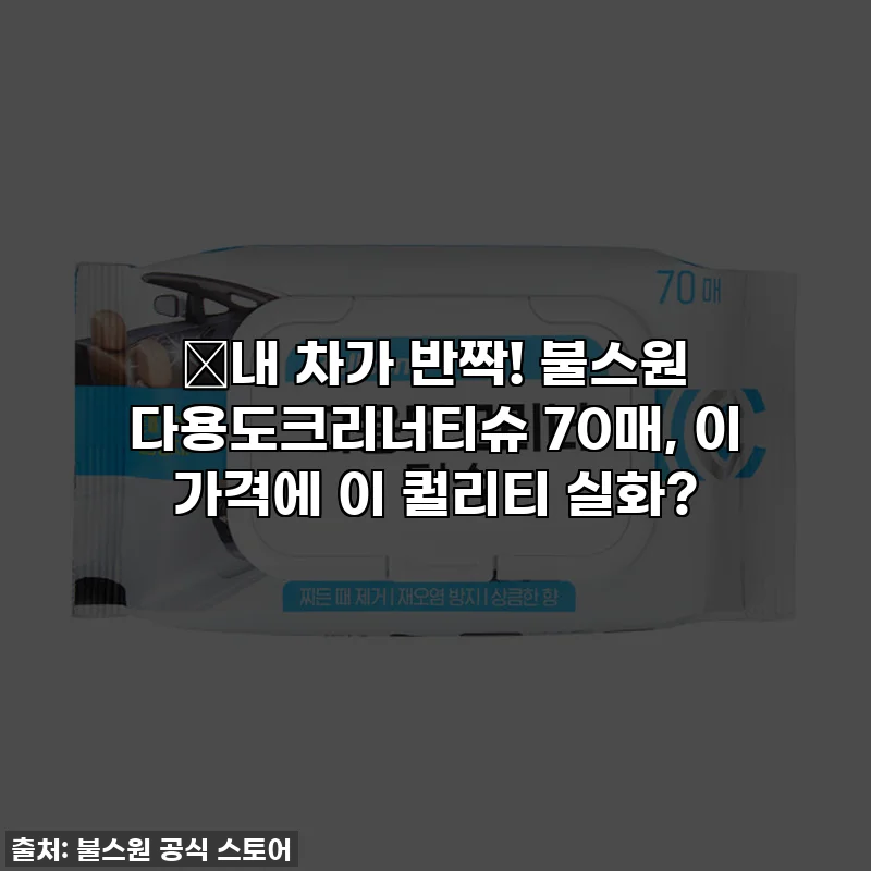 ✨내 차가 반짝! 불스원 다용도크리너티슈 70매, 이 가격에 이 퀄리티 실화?