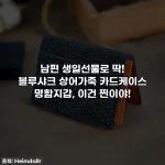 남편 생일선물로 딱! 블루샤크 상어가죽 카드케이스 명함지갑, 이건 찐이야!