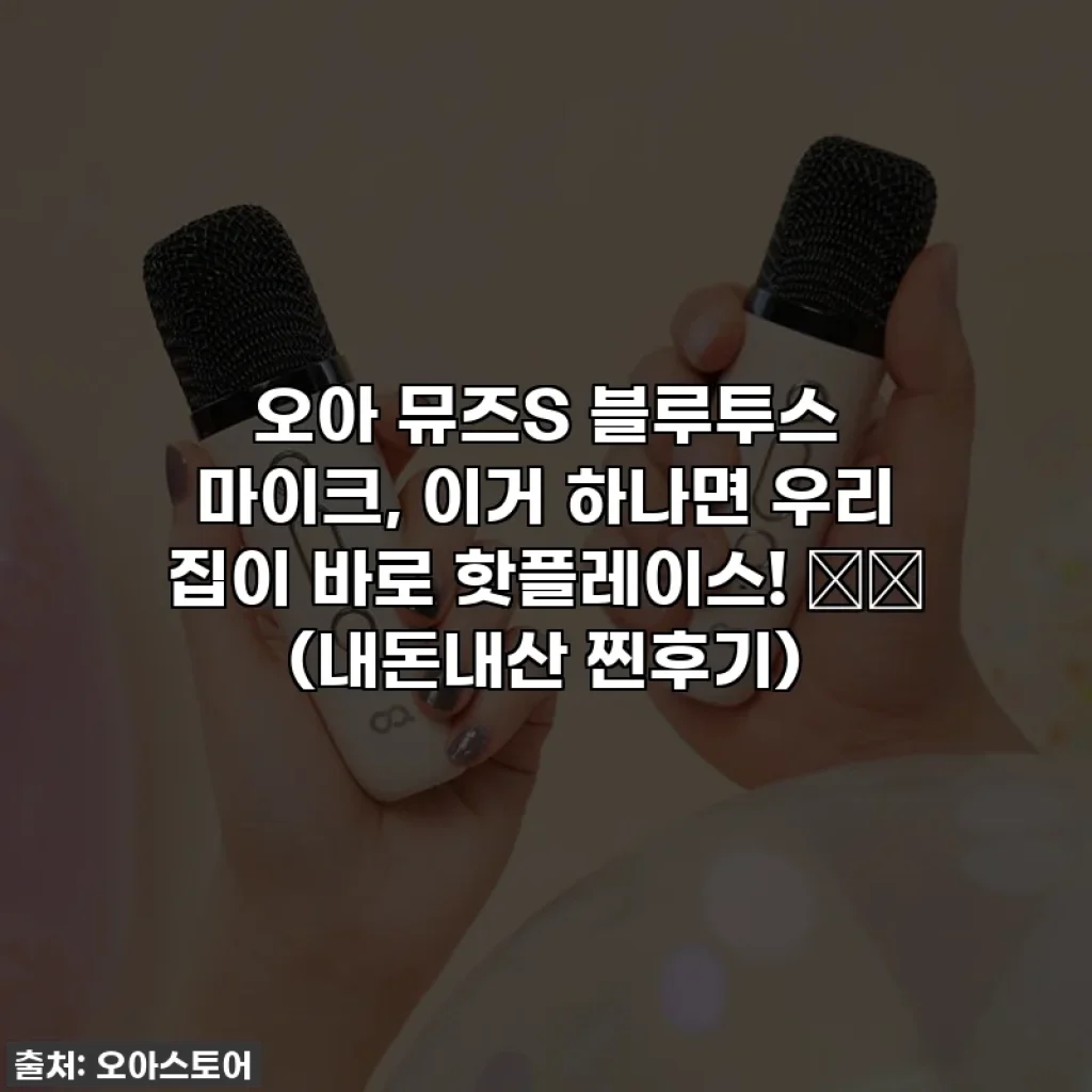 오아 뮤즈S 블루투스 마이크, 이거 하나면 우리 집이 바로 핫플레이스! 🎤✨ (내돈내산 찐후기)