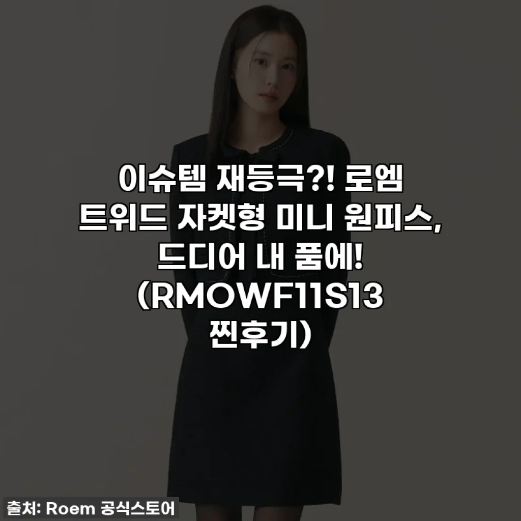 이슈템 재등극?! 로엠 트위드 자켓형 미니 원피스, 드디어 내 품에! (RMOWF11S13 찐후기)