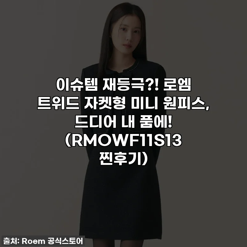 이슈템 재등극?! 로엠 트위드 자켓형 미니 원피스, 드디어 내 품에! (RMOWF11S13 찐후기)