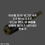 이슈템 등극! 유그린 4극 3.5 M to 2.5 F 오디오 젠더, 이 꿀템을 이제야 알다니! 내돈내산 찐후기