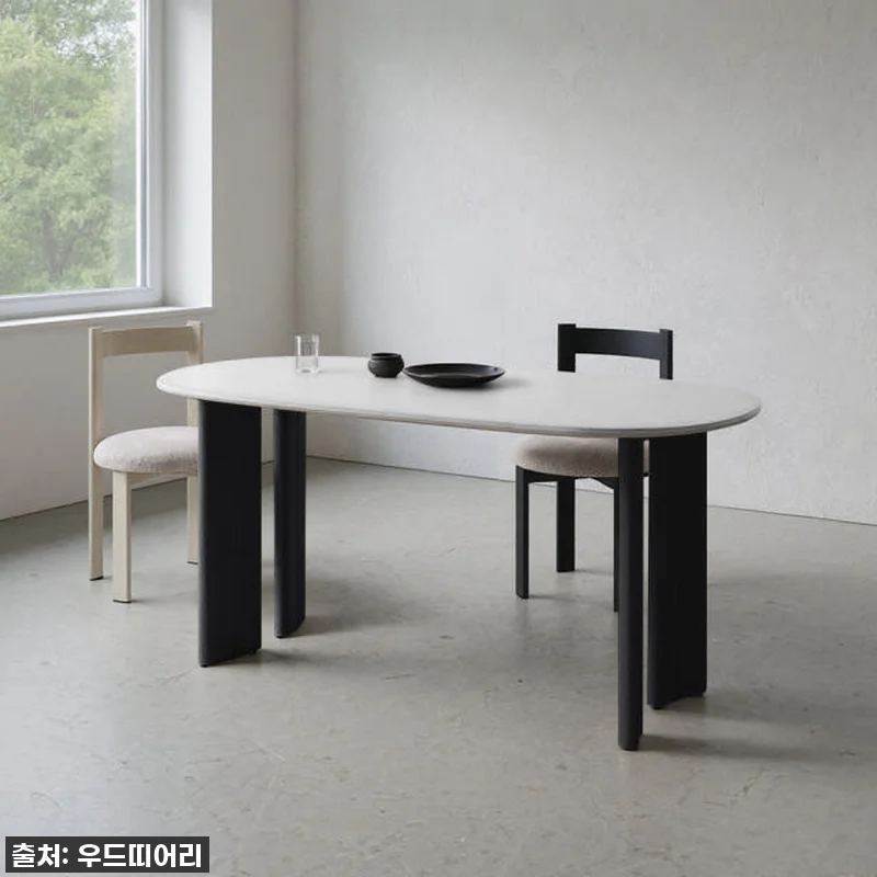 식탁테이블 타원형 세라믹 식탁 4인용 관련 이미지 1