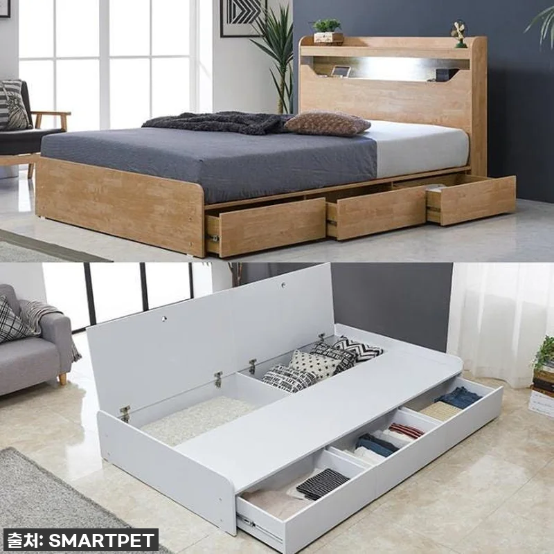방이 두 배로 넓어지는 마법? 낮은 침대 프레임 서랍형 싱글 침대 SS 화이트, 내돈내산 찐후기! 4 방이 두 배로 넓어지는 마법? 낮은 관련 이미지 1