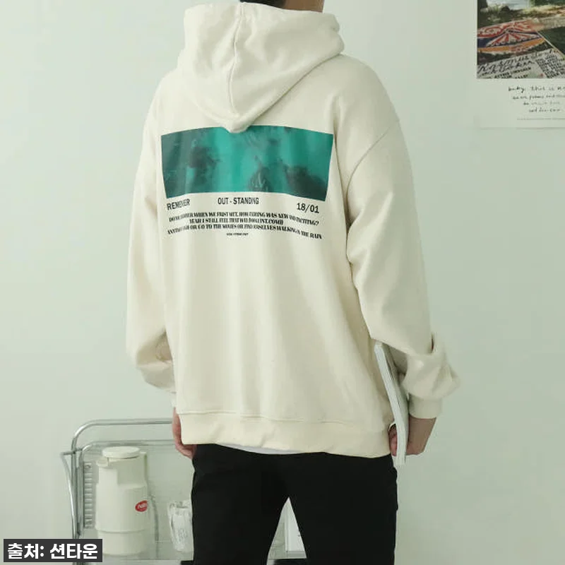 아웃스탠딩 남자 오버핏 후드티, 왜 관련 이미지 2