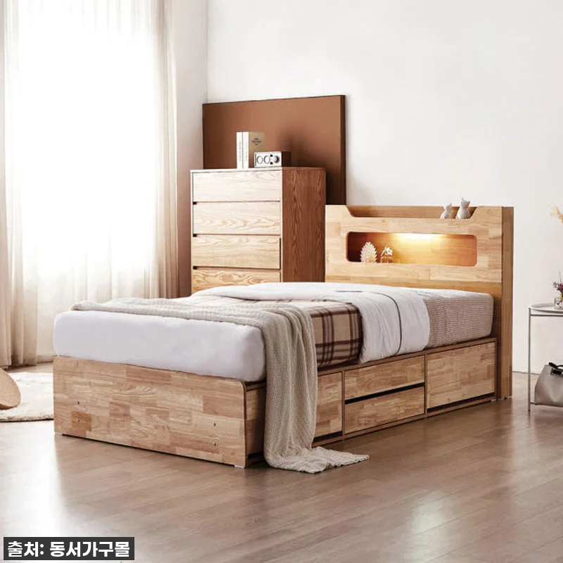동서가구 비엘 LED 원목 4서랍 침대프레임 찐후기: 칙칙한 침실을 호텔처럼 바꿔준 인생템! ✨ 8 동서가구 비엘 LED 원목 4서랍 침 관련 이미지 3