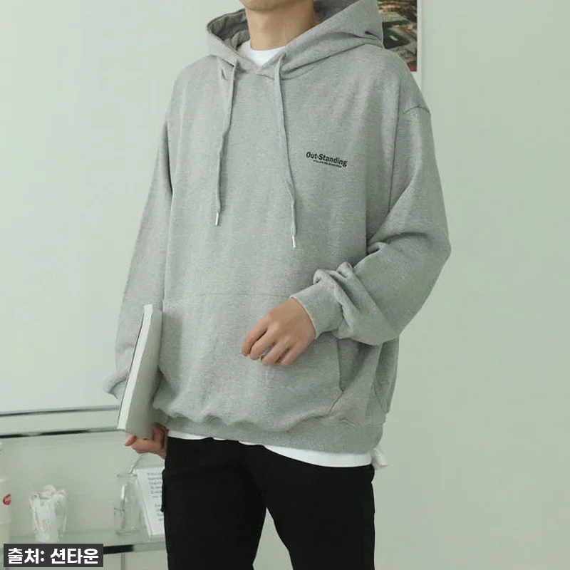 아웃스탠딩 남자 오버핏 후드티, 왜 관련 이미지 3