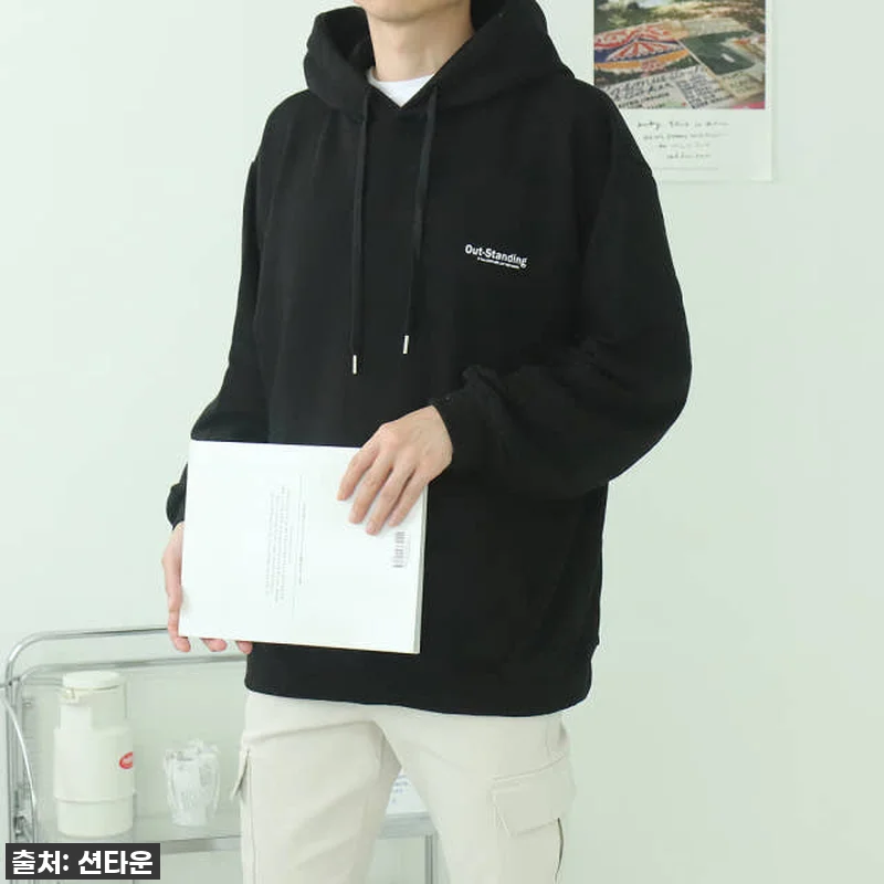 아웃스탠딩 남자 오버핏 후드티, 왜 관련 이미지 4