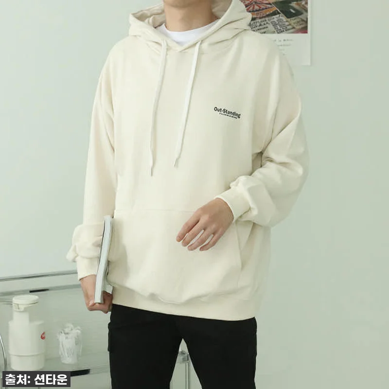 아웃스탠딩 남자 오버핏 후드티, 왜 관련 이미지 5