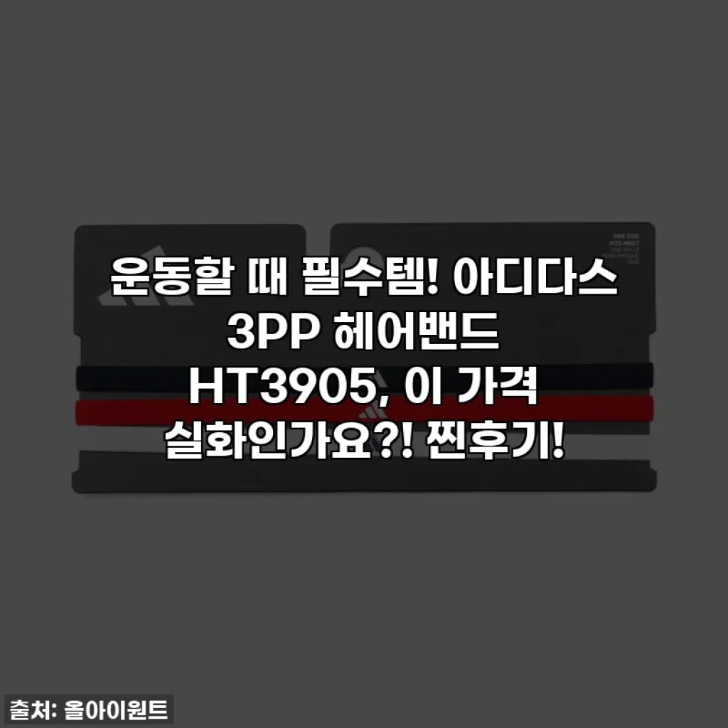 운동할 때 필수템! 아디다스 3PP 헤어밴드 HT3905, 이 가격 실화인가요?! 찐후기!