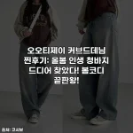 오오티제이 커브드데님 찐후기: 올봄 인생 청바지 드디어 찾았다! 봄코디 끝판왕!