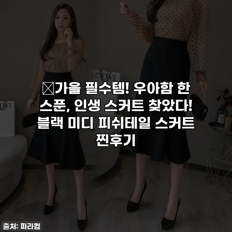 🍂가을 필수템! 우아함 한 스푼, 인생 스커트 찾았다! 블랙 미디 피쉬테일 스커트 찐후기
