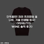 단독할인! 자라 프리미엄 울 니트, 가을 인생템 등극! 🍷 (9598/113 WINE 솔직 후기)