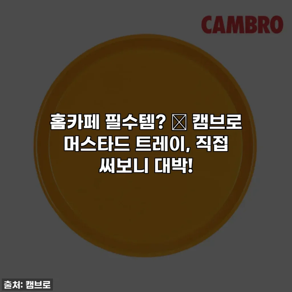 홈카페 필수템? 💛 캠브로 머스타드 트레이, 직접 써보니 대박!
