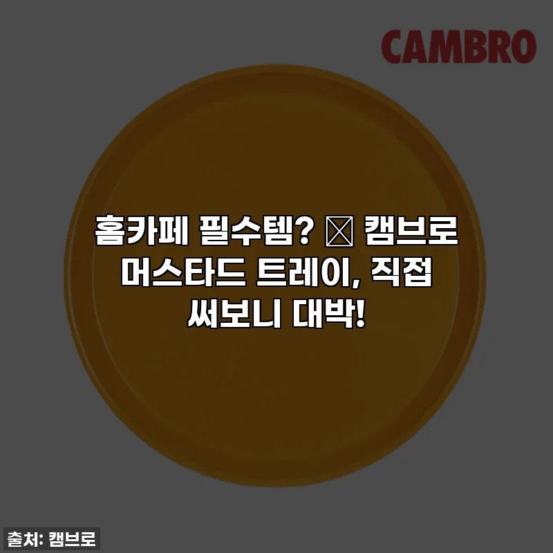 홈카페 필수템? 💛 캠브로 머스타드 트레이, 직접 써보니 대박!