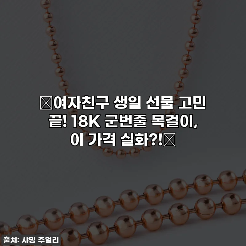 🎁여자친구 생일 선물 고민 끝! 18K 군번줄 목걸이, 이 가격 실화?!✨