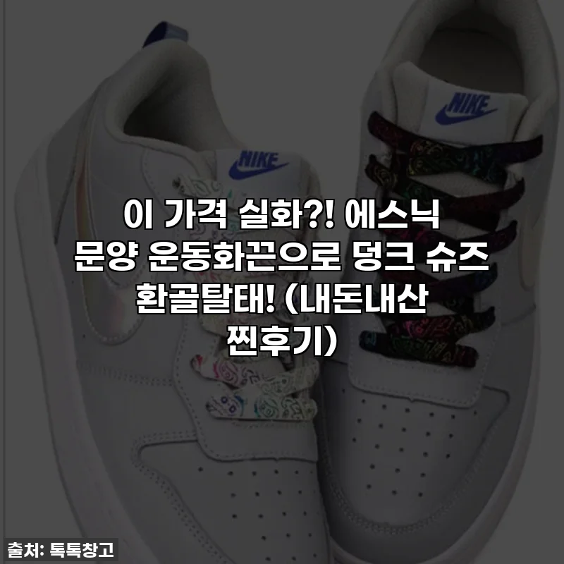 이 가격 실화?! 에스닉 문양 운동화끈으로 덩크 슈즈 환골탈태! (내돈내산 찐후기)