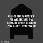 지금 이 기회 놓치면 후회 각! 스트라디바리우스 테크니컬 하이넥 더블집업 긴팔 티셔츠, 완벽 찐후기!