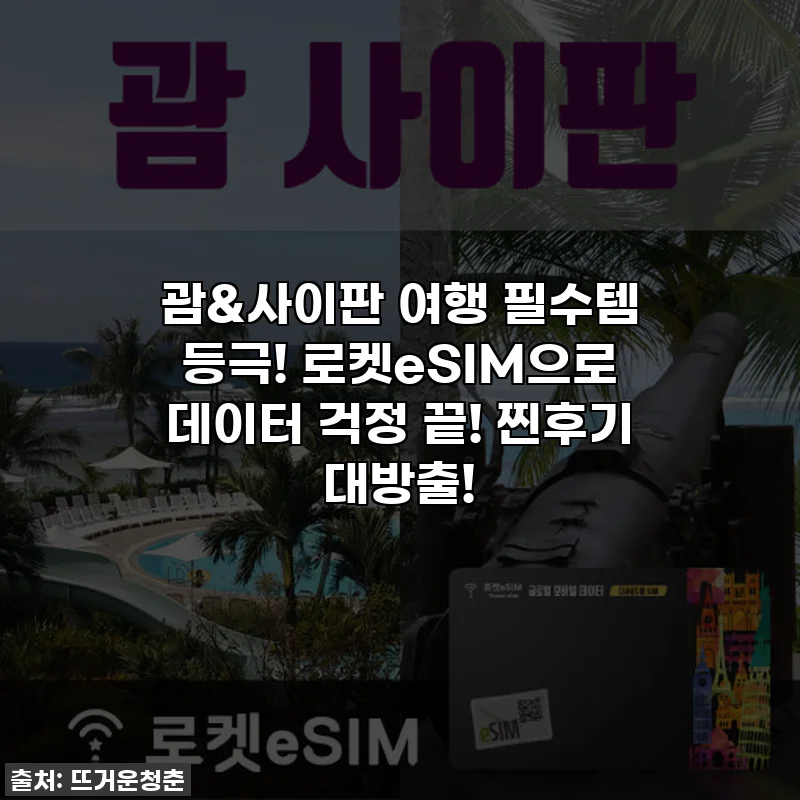괌&사이판 여행 필수템 등극! 로켓eSIM으로 데이터 걱정 끝! 찐후기 대방출!