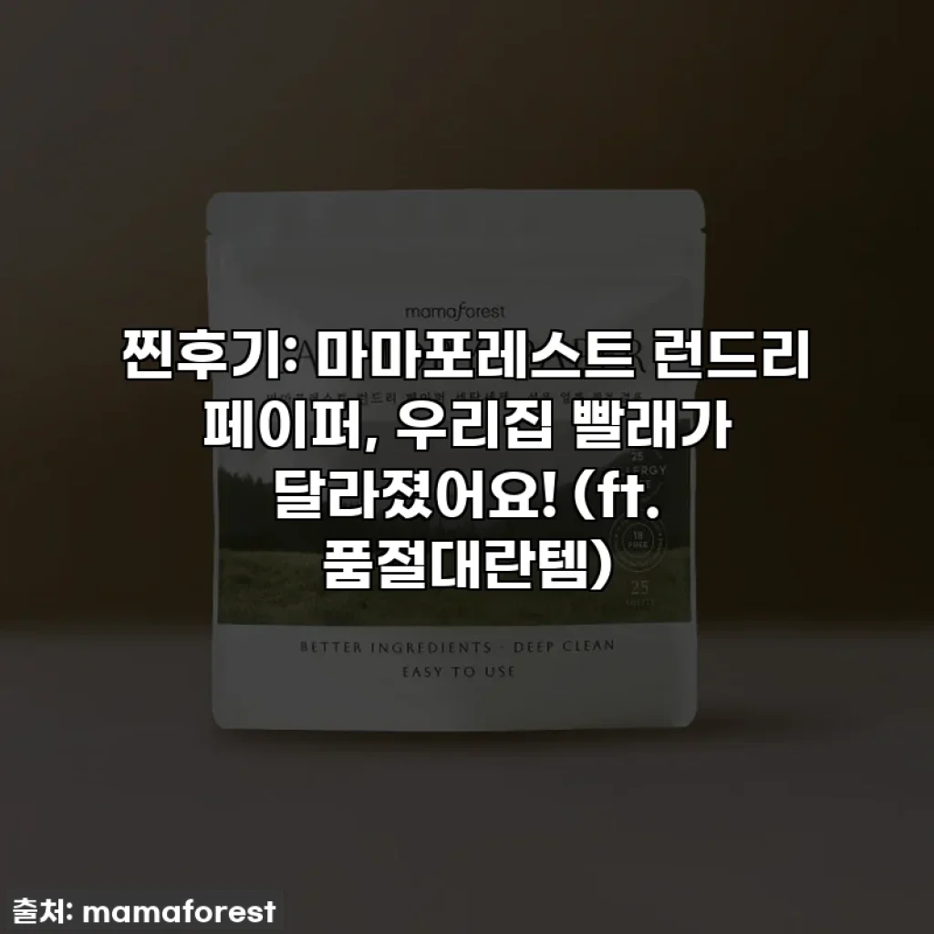 찐후기: 마마포레스트 런드리 페이퍼, 우리집 빨래가 달라졌어요! (ft. 품절대란템)