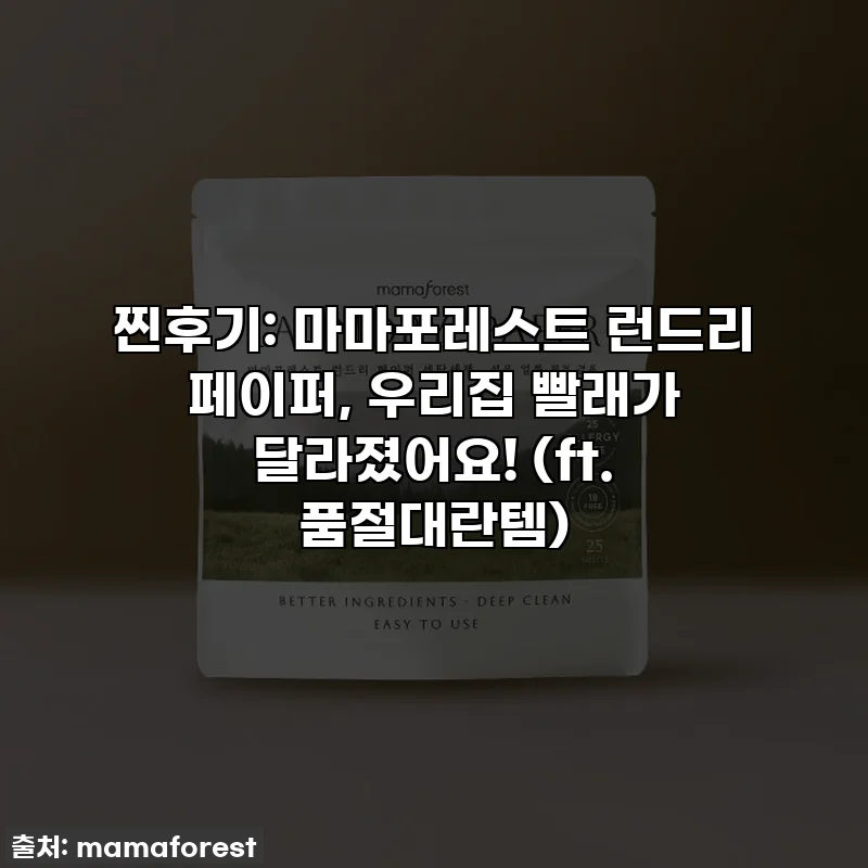 찐후기: 마마포레스트 런드리 페이퍼, 우리집 빨래가 달라졌어요! (ft. 품절대란템)