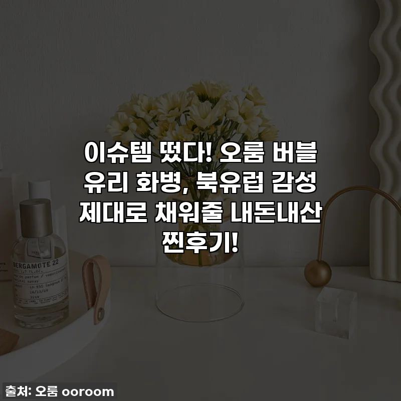 이슈템 떴다! 오룸 버블 유리 화병, 북유럽 감성 제대로 채워줄 내돈내산 찐후기!