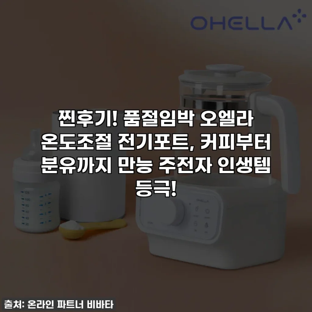 찐후기! 품절임박 오엘라 온도조절 전기포트, 커피부터 분유까지 만능 주전자 인생템 등극!