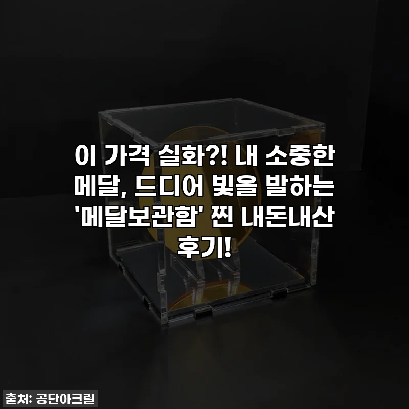 이 가격 실화?! 내 소중한 메달, 드디어 빛을 발하는 '메달보관함' 찐 내돈내산 후기!