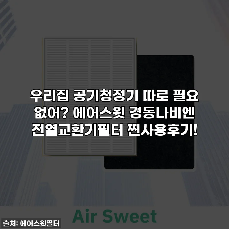 우리집 공기청정기 따로 필요 없어? 에어스윗 경동나비엔 전열교환기필터 찐사용후기!