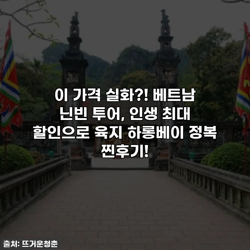 이 가격 실화?! 베트남 닌빈 투어, 인생 최대 할인으로 육지 하롱베이 정복 찐후기!