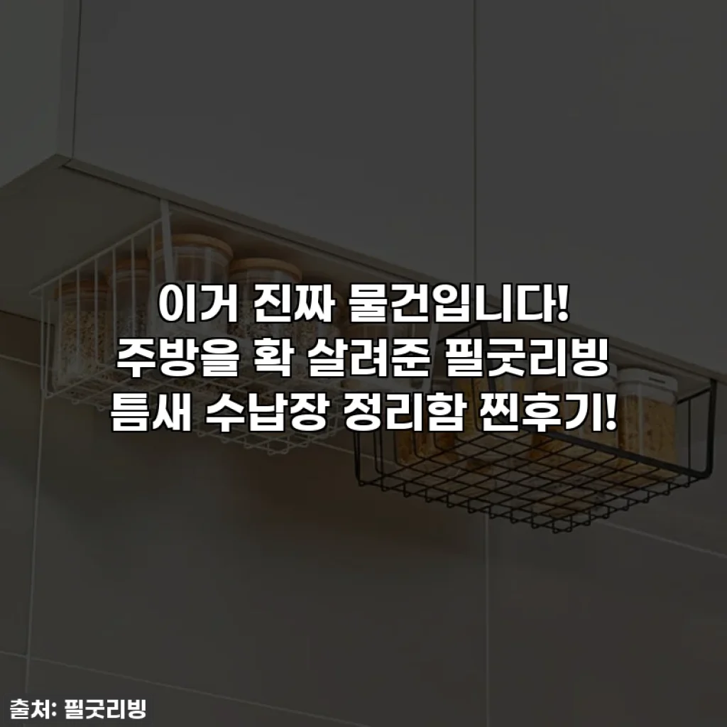 이거 진짜 물건입니다! 주방을 확 살려준 필굿리빙 틈새 수납장 정리함 찐후기!
