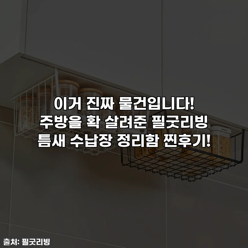 이거 진짜 물건입니다! 주방을 확 살려준 필굿리빙 틈새 수납장 정리함 찐후기!