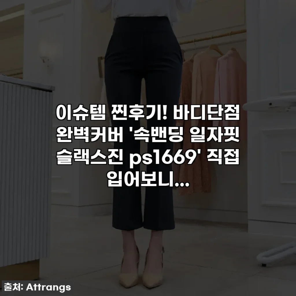 이슈템 찐후기! 바디단점 완벽커버 '속밴딩 일자핏 슬랙스진 ps1669' 직접 입어보니...