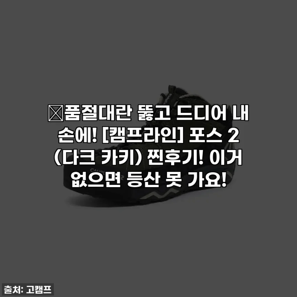 🔥품절대란 뚫고 드디어 내 손에! [캠프라인] 포스 2 (다크 카키) 찐후기! 이거 없으면 등산 못 가요!