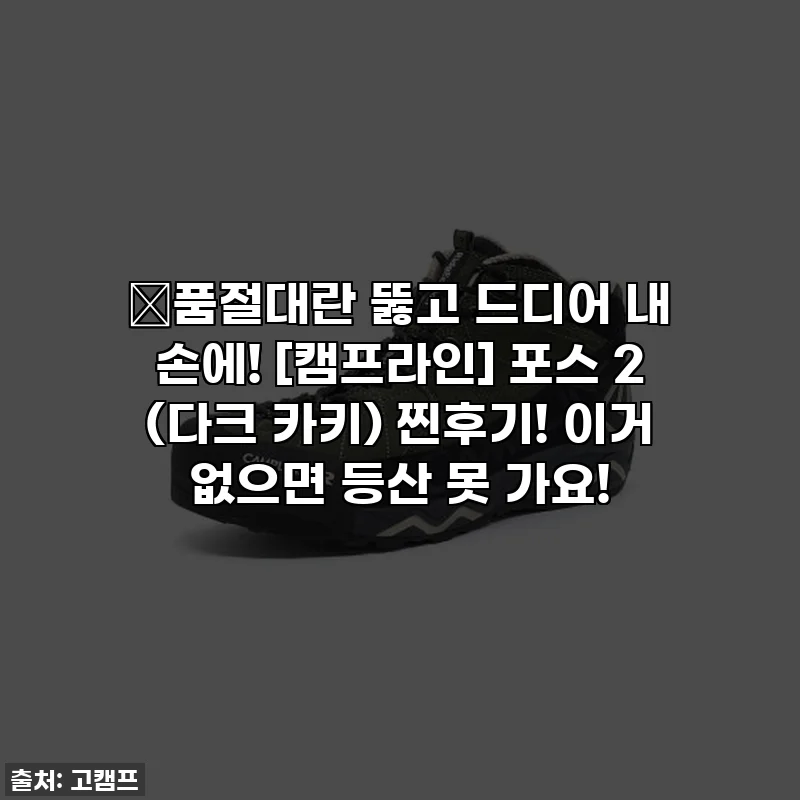 🔥품절대란 뚫고 드디어 내 손에! [캠프라인] 포스 2 (다크 카키) 찐후기! 이거 없으면 등산 못 가요!