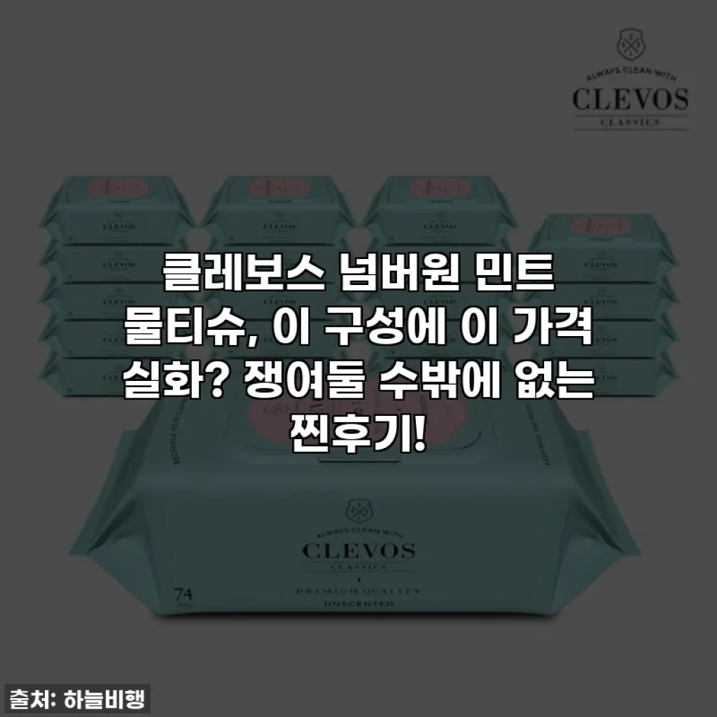 클레보스 넘버원 민트 물티슈, 이 구성에 이 가격 실화? 쟁여둘 수밖에 없는 찐후기!