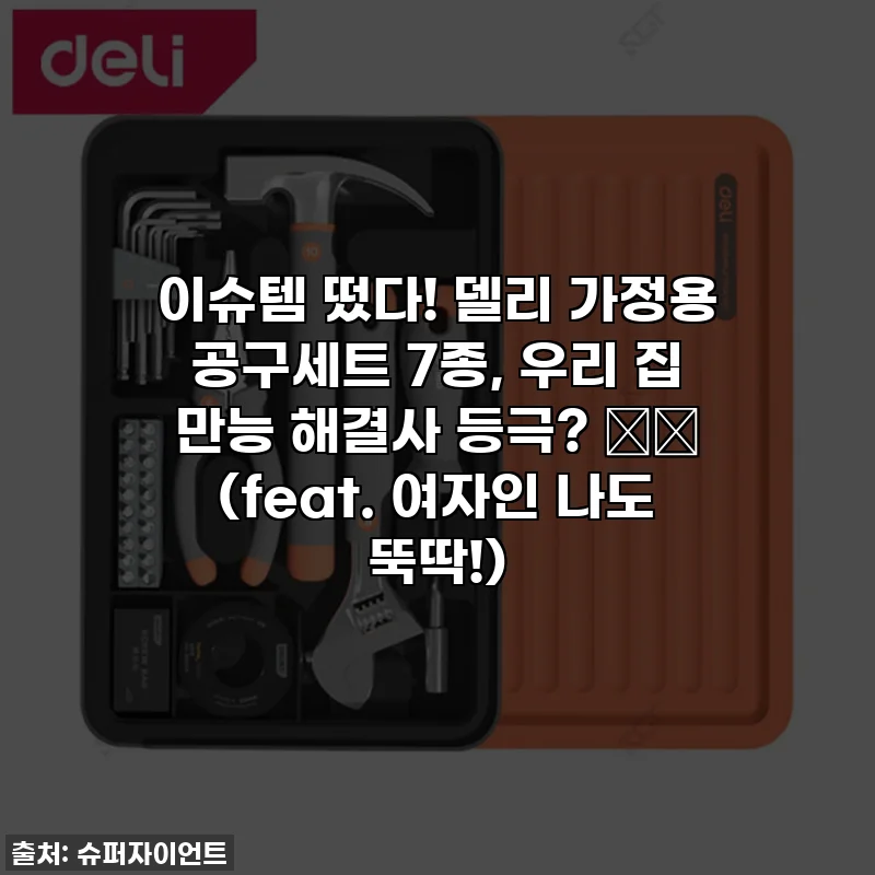 이슈템 떴다! 델리 가정용 공구세트 7종, 우리 집 만능 해결사 등극? 🔨✨ (feat. 여자인 나도 뚝딱!)