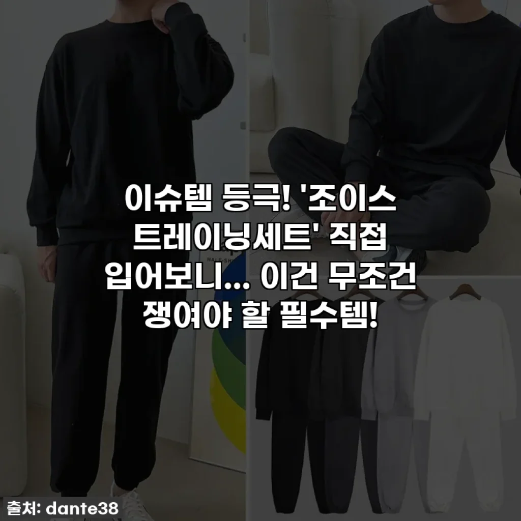 이슈템 등극! '조이스 트레이닝세트' 직접 입어보니... 이건 무조건 쟁여야 할 필수템!