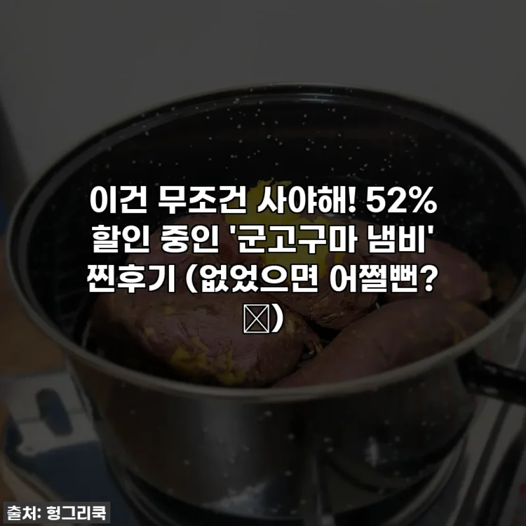 이건 무조건 사야해! 52% 할인 중인 '군고구마 냄비' 찐후기 (없었으면 어쩔뻔? 🔥)