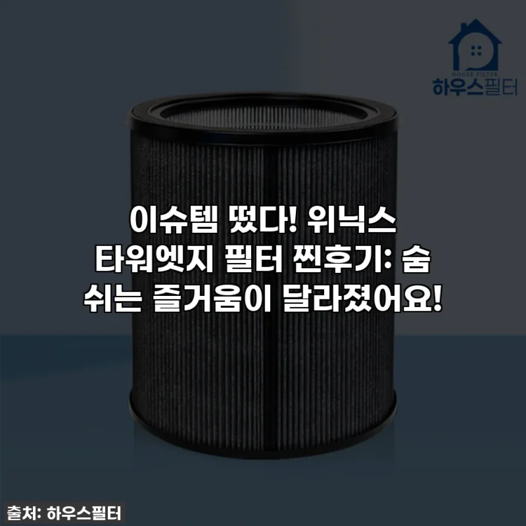 이슈템 떴다! 위닉스 타워엣지 필터 찐후기: 숨 쉬는 즐거움이 달라졌어요!