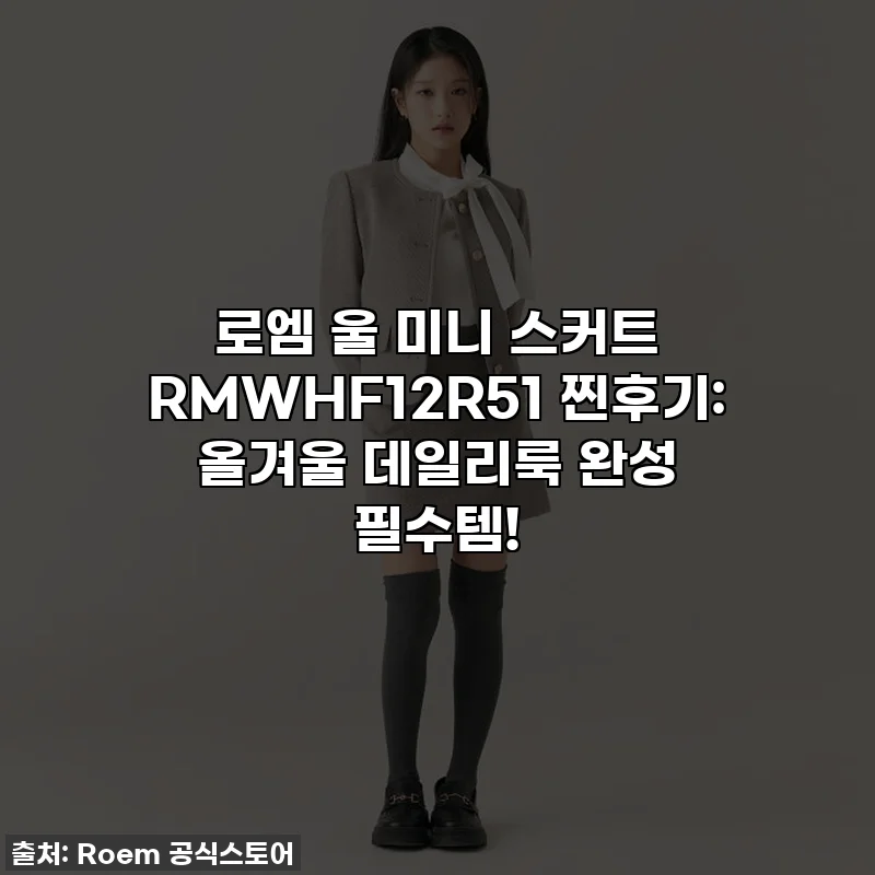 로엠 울 미니 스커트 RMWHF12R51 찐후기: 올겨울 데일리룩 완성 필수템!